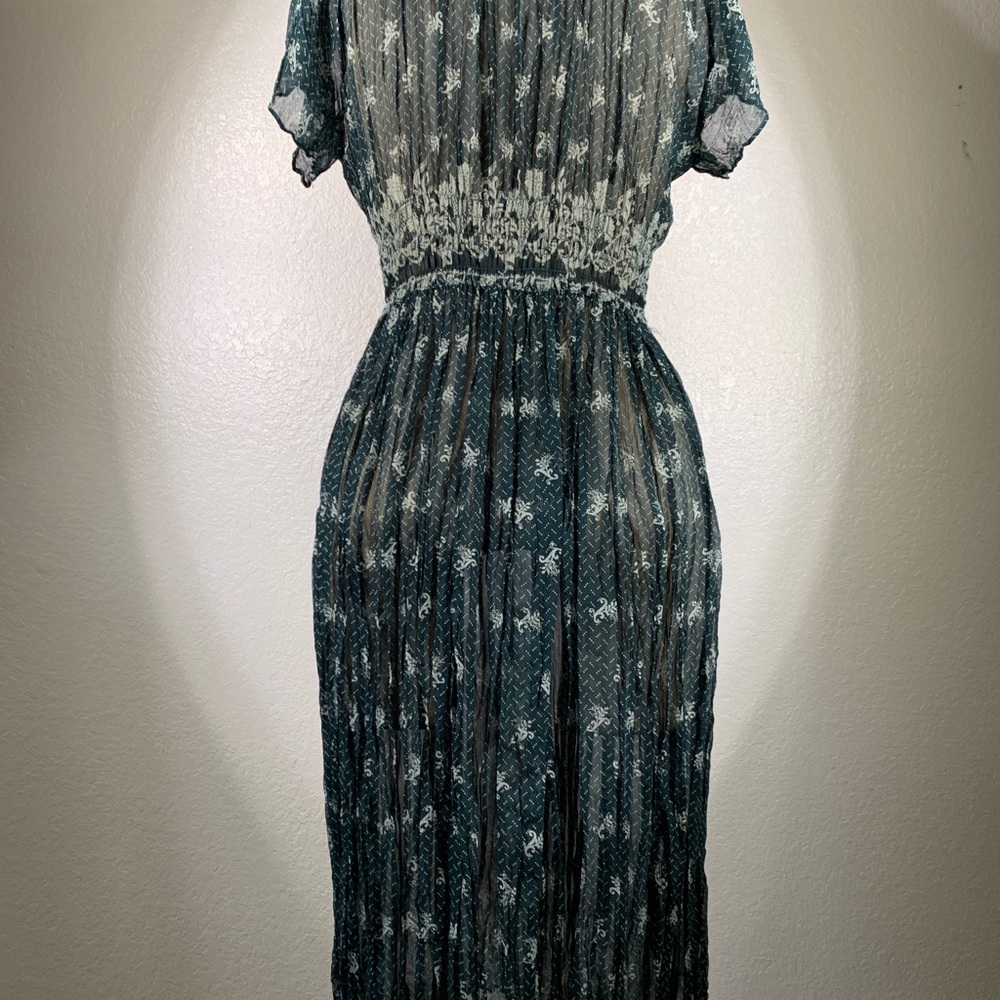 Yellowfield 8 Silk Chiffon Texel Dress in Starry Wine Bottle Size M NWT - Picture 6 of 7